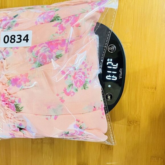 Love Shack Fancy Sz 10 Target Fleur Pink Floral Ruffled Midi Dress Boho 0834 - Picture 14 of 14